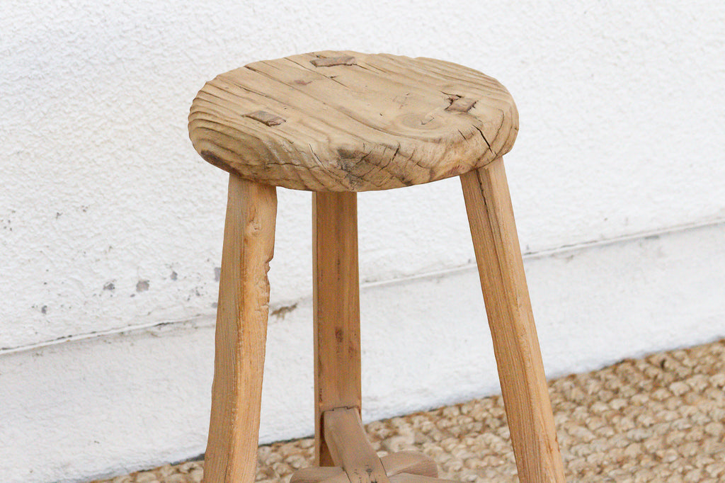 Coastal Farmhouse Small Round Stool