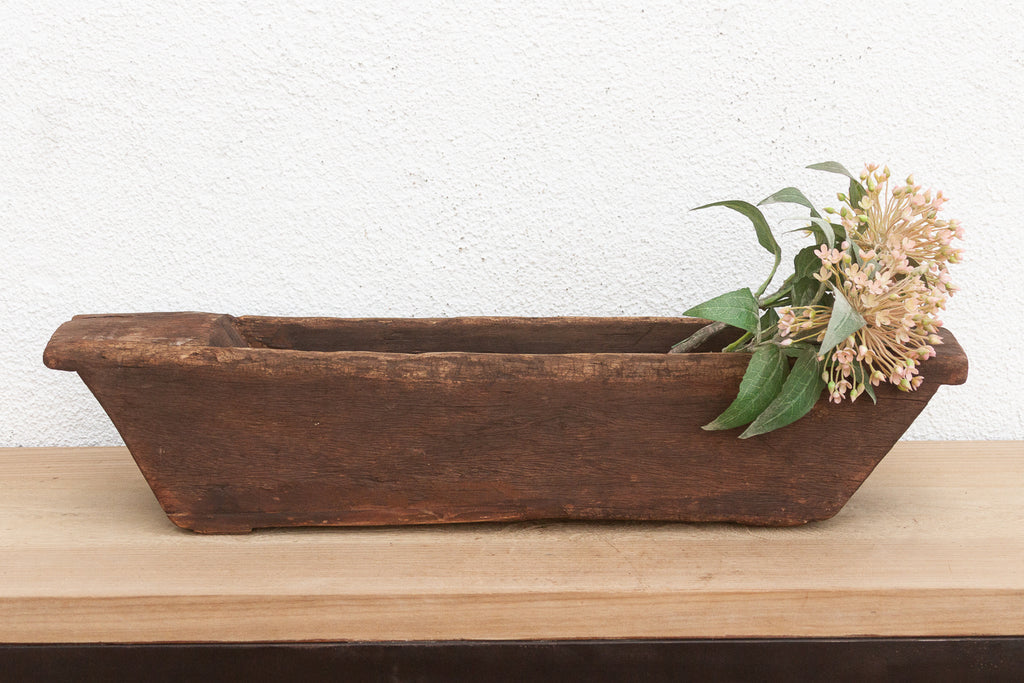 Old Rustic Wood Centerpiece Trough