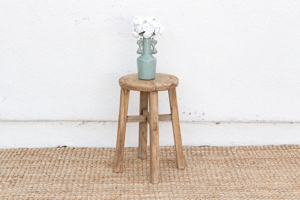 Wabi Sabi Antique Wood Stool
