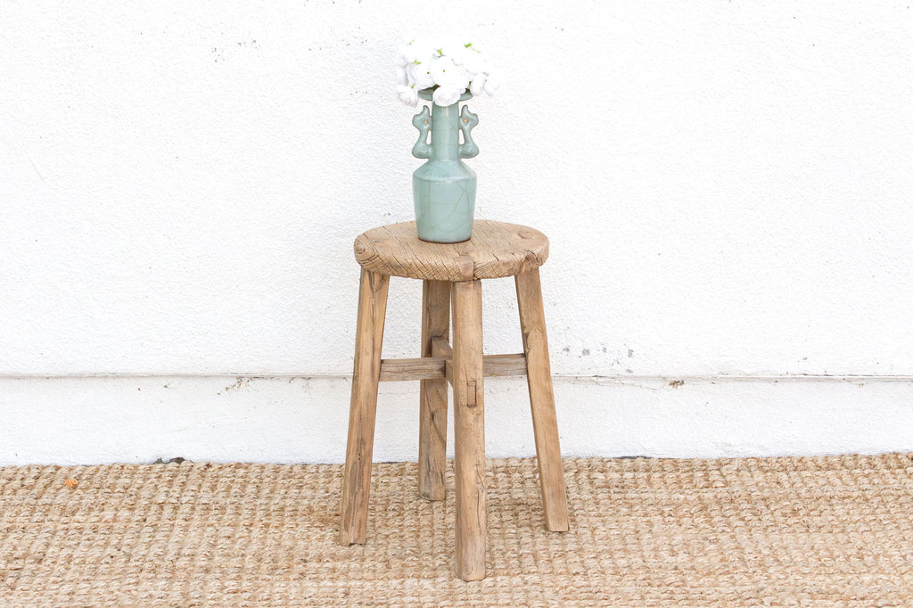 Wabi Sabi Antique Wood Stool