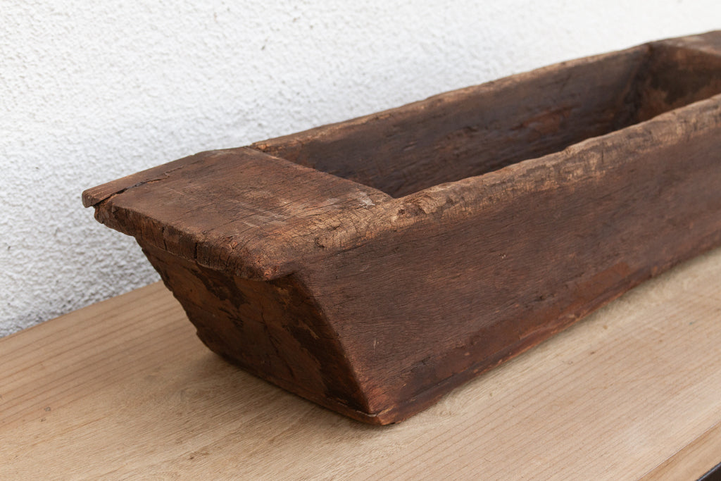 Old Rustic Wood Centerpiece Trough