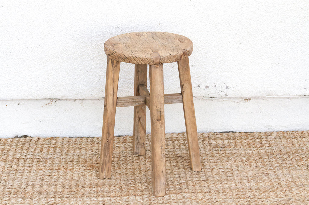 Wabi Sabi Antique Wood Stool