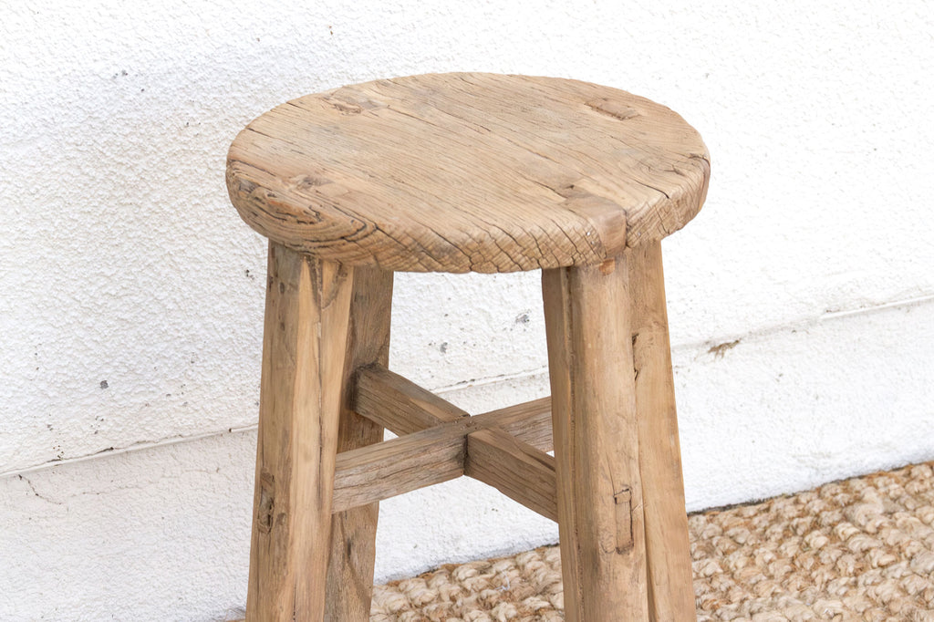 Wabi Sabi Antique Wood Stool