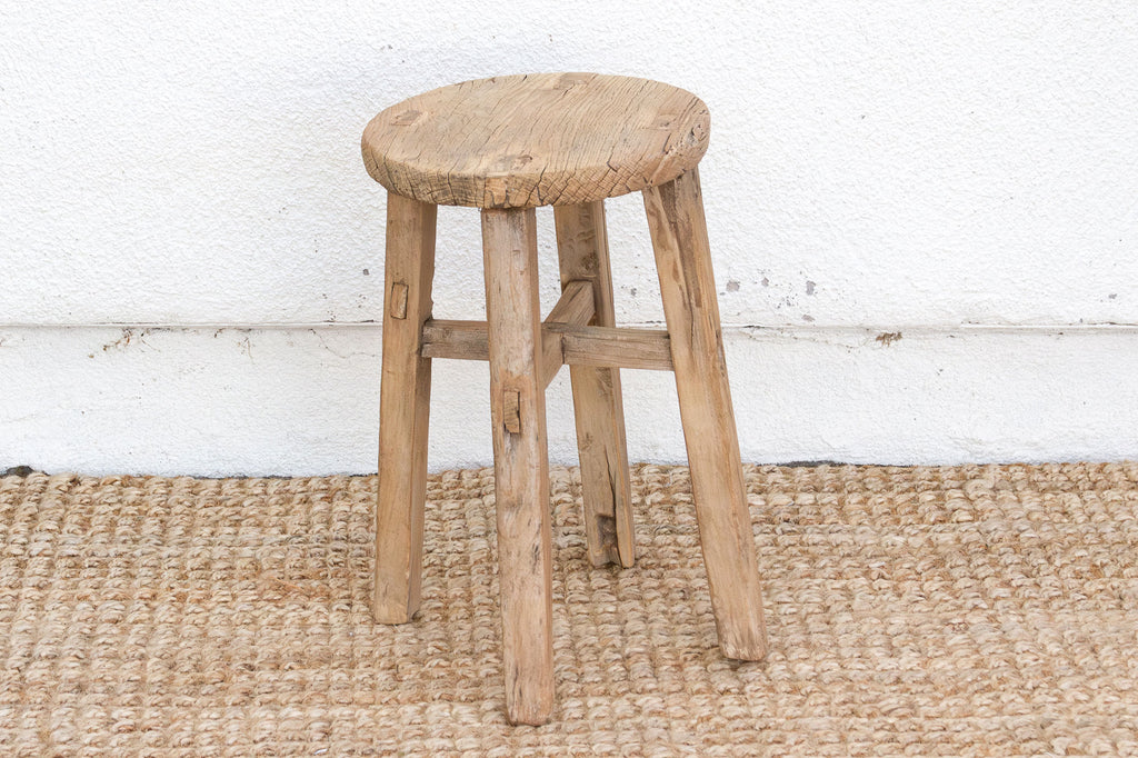 Wabi Sabi Antique Wood Stool