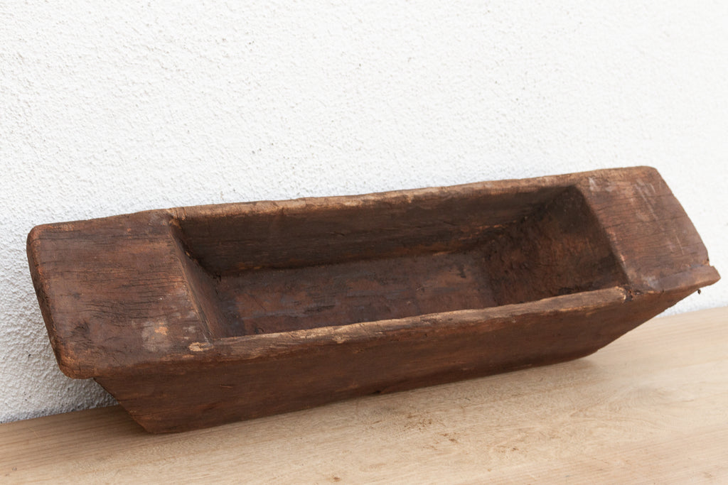 Old Rustic Wood Centerpiece Trough