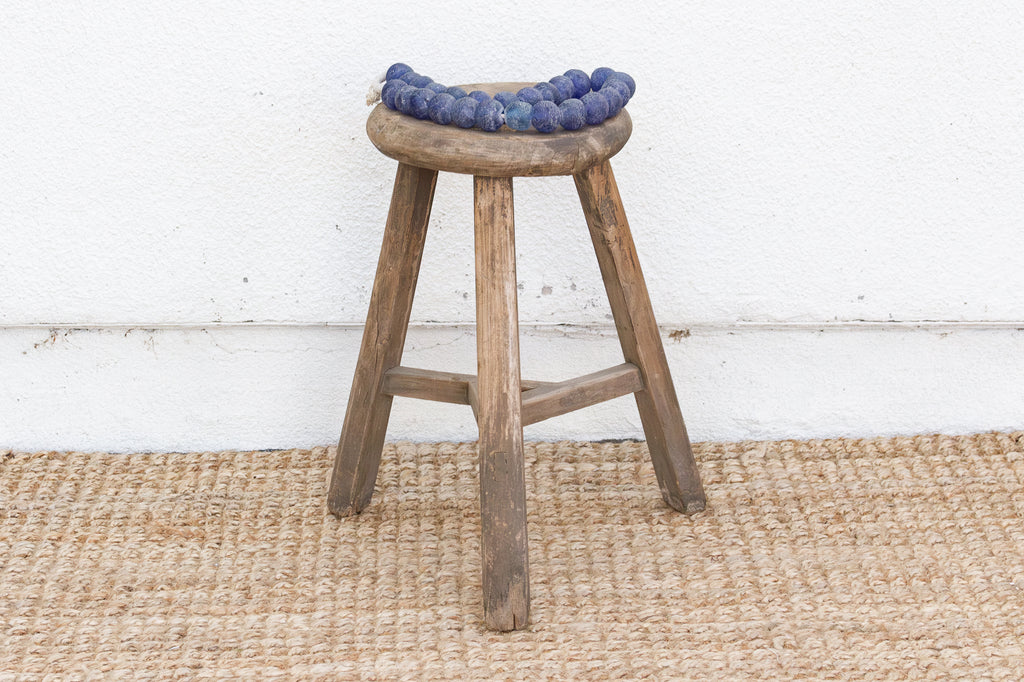Primitive Japandi Wood Stool