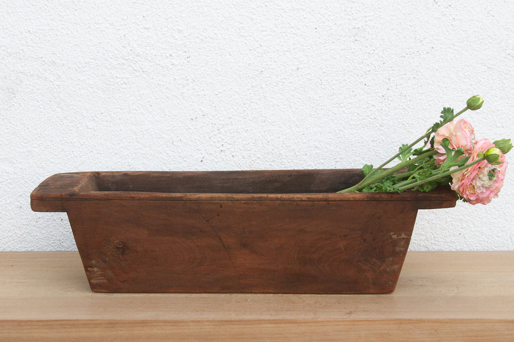 Rustic Farmhouse Handcarved Trough Planter