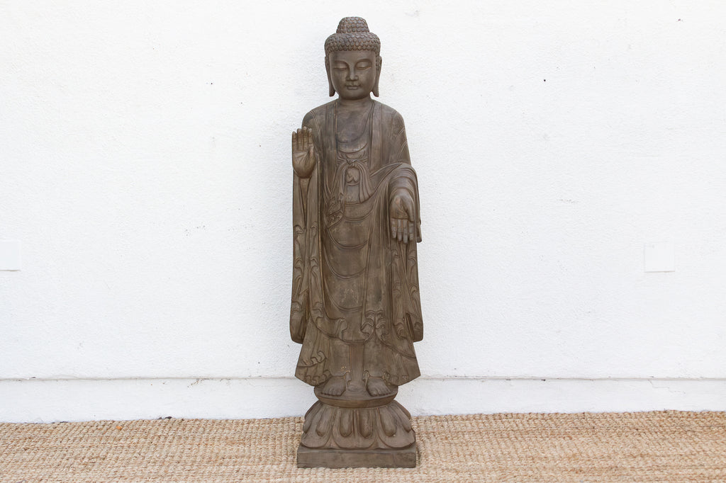 Monumental Stone Buddha w/Peaceful Presence