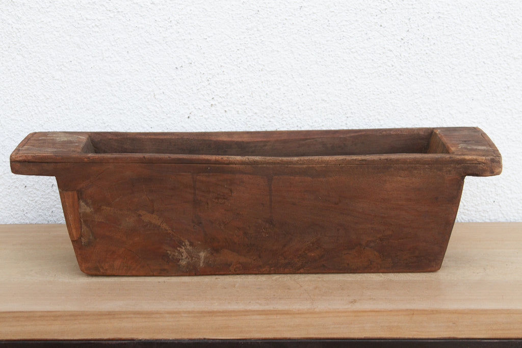 Rustic Farmhouse Handcarved Trough Planter