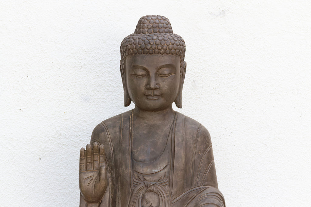 Monumental Stone Buddha w/Peaceful Presence