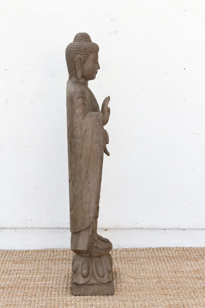 Monumental Stone Buddha w/Peaceful Presence