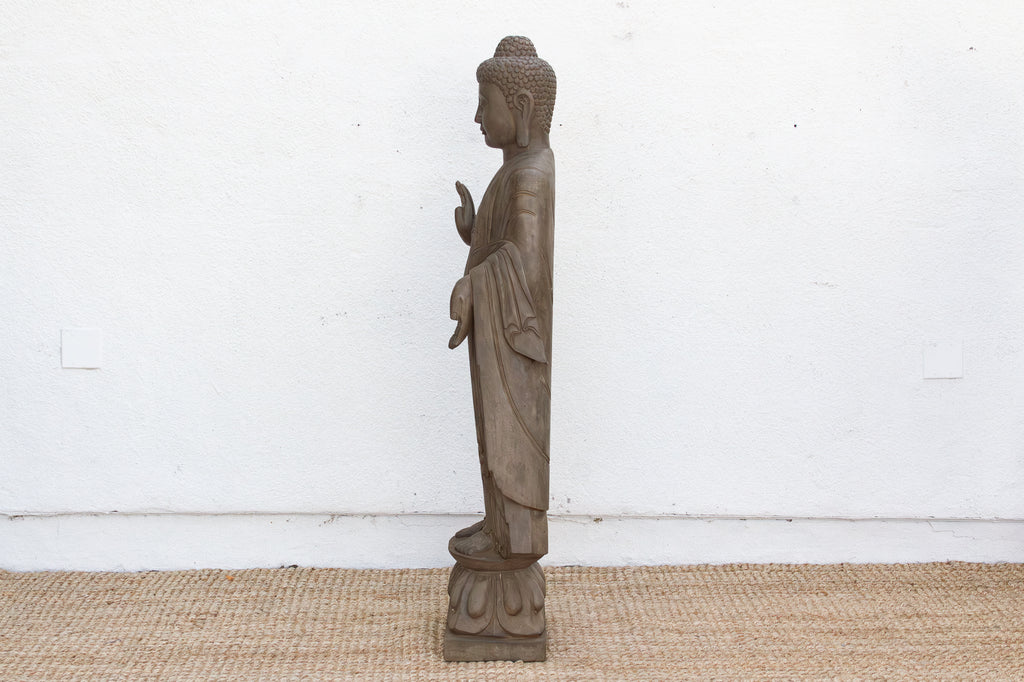 Monumental Stone Buddha w/Peaceful Presence