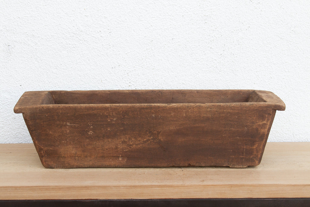 Rustic Solid Wood Trough Planter