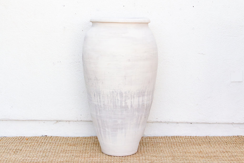 Monumental Coastal Villa Whitewash Planter