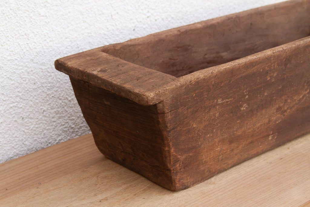 Rustic Solid Wood Trough Planter