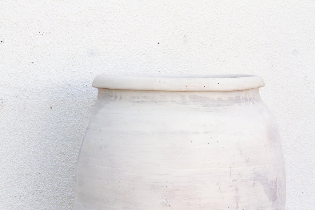 Monumental Coastal Villa Whitewash Planter