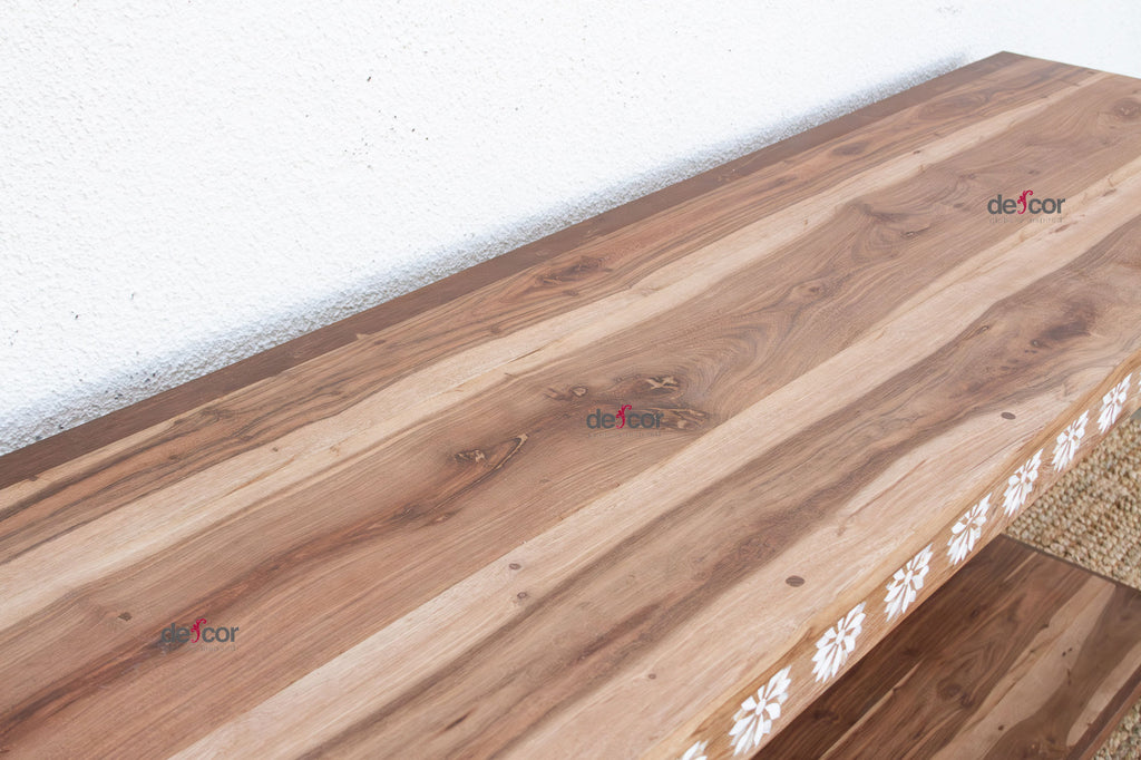 6 Feet Long Mother of Pearl Blossom Console