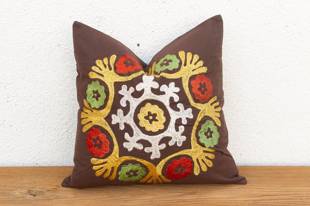 Multicolor Suzani Medallion Pillow Cover