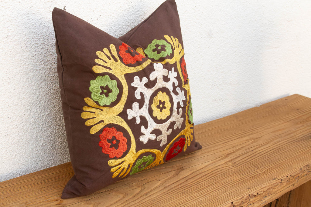 Multicolor Suzani Medallion Pillow Cover