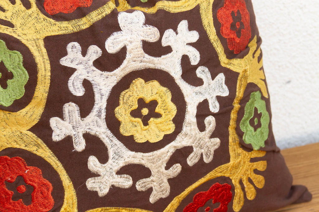 Multicolor Suzani Medallion Pillow Cover
