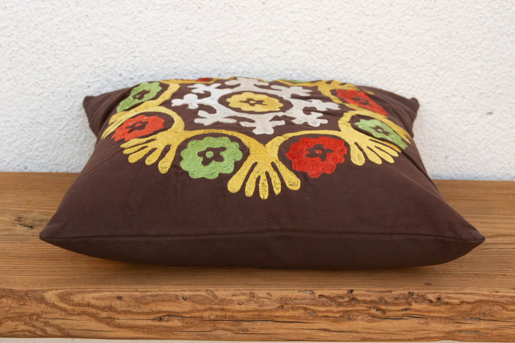 Multicolor Suzani Medallion Pillow Cover