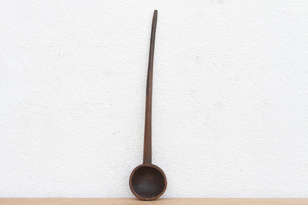 Patinated Dark Brown Long Spoon