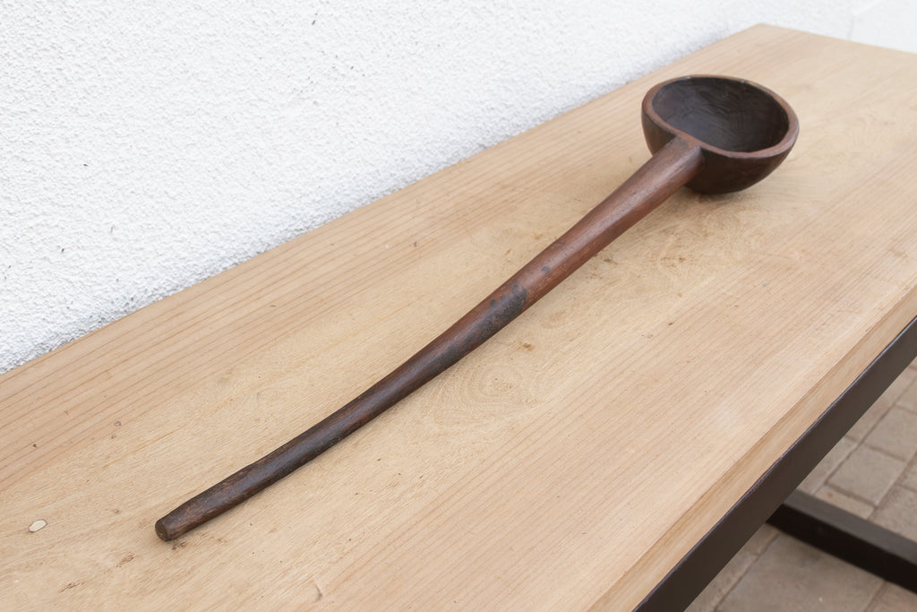 Patinated Dark Brown Long Spoon