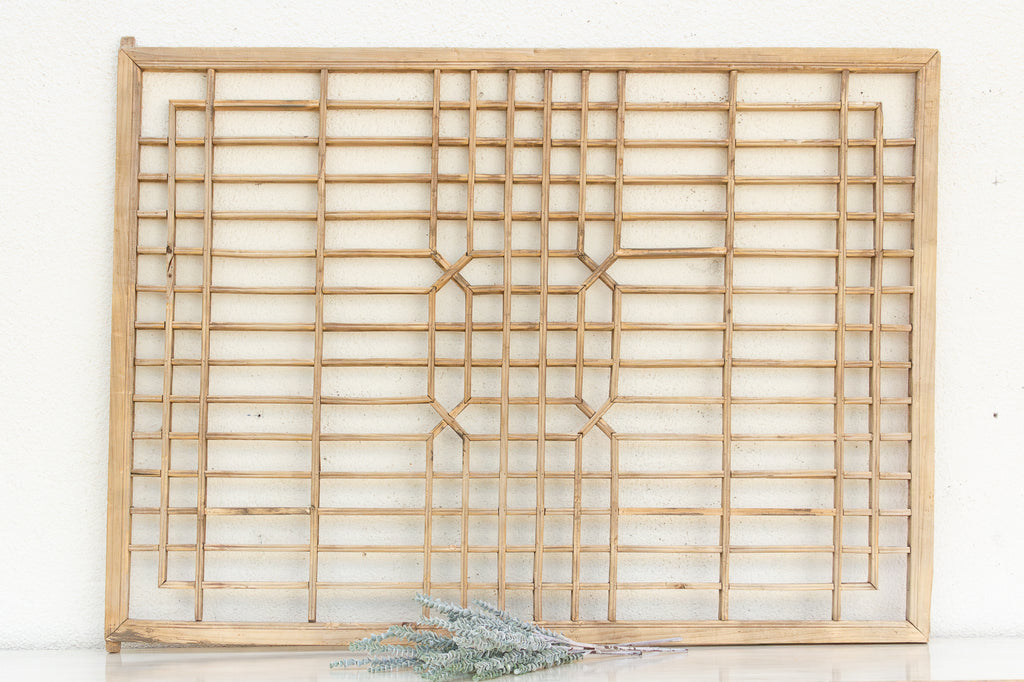 Early 20th Century Geometric Lattice Window