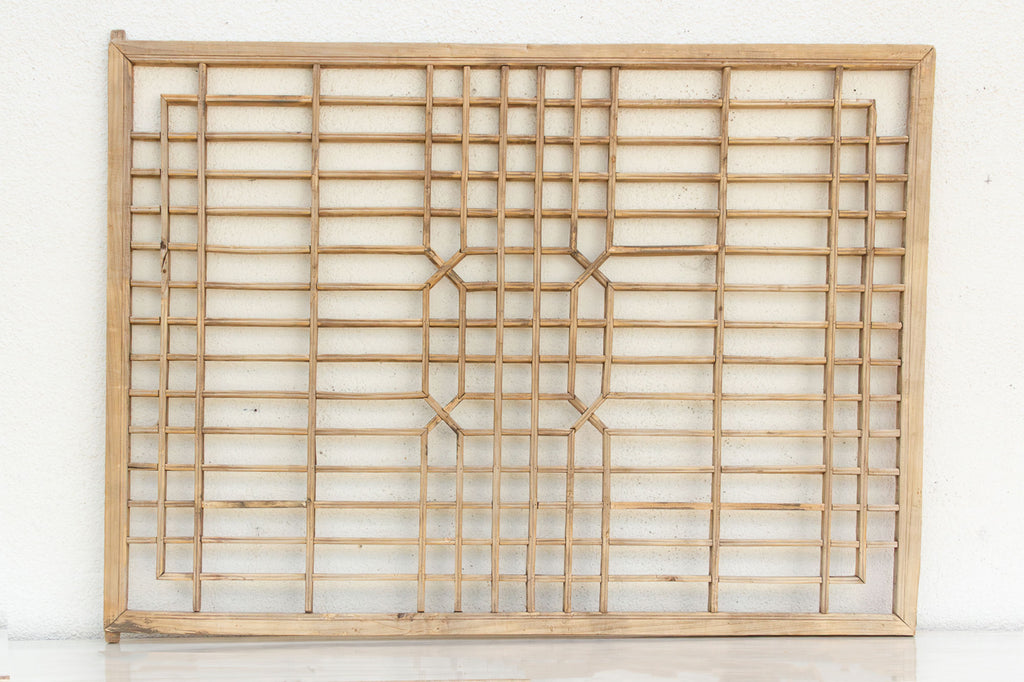 Early 20th Century Geometric Lattice Window