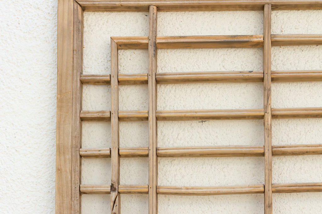 Early 20th Century Geometric Lattice Window