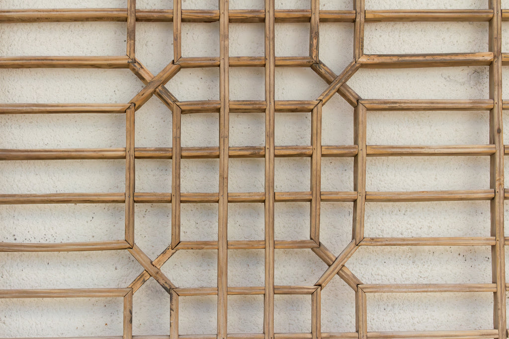Early 20th Century Geometric Lattice Window