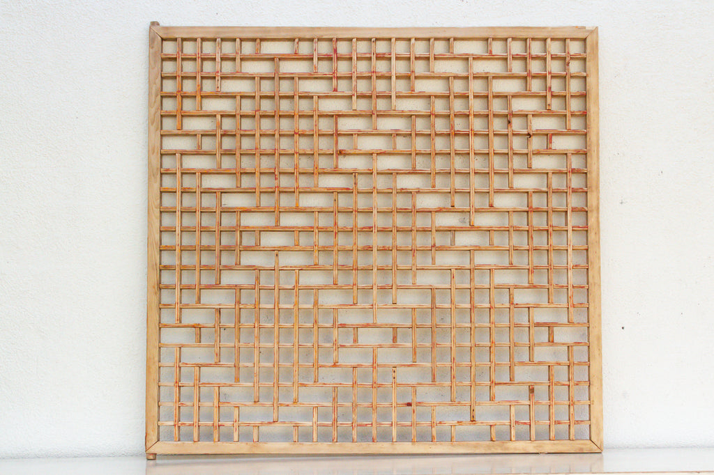 Large Antique Wood Pagoda Window