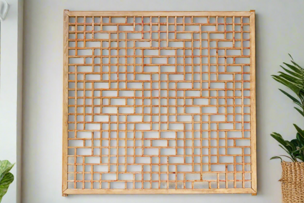 Large Antique Wood Pagoda Window