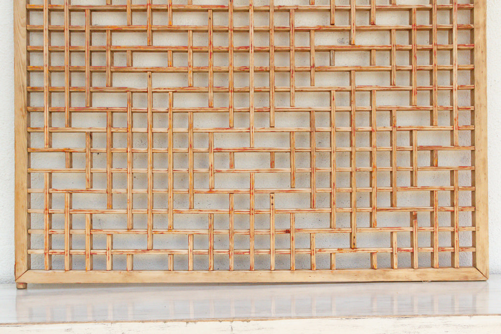 Large Antique Wood Pagoda Window
