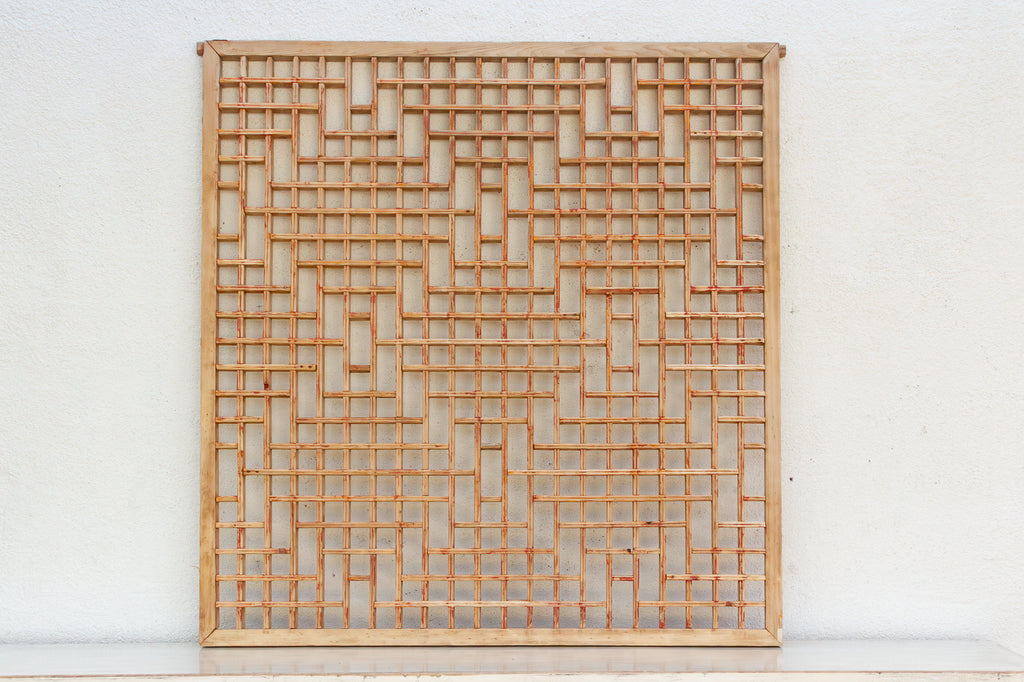 Large Antique Wood Pagoda Window