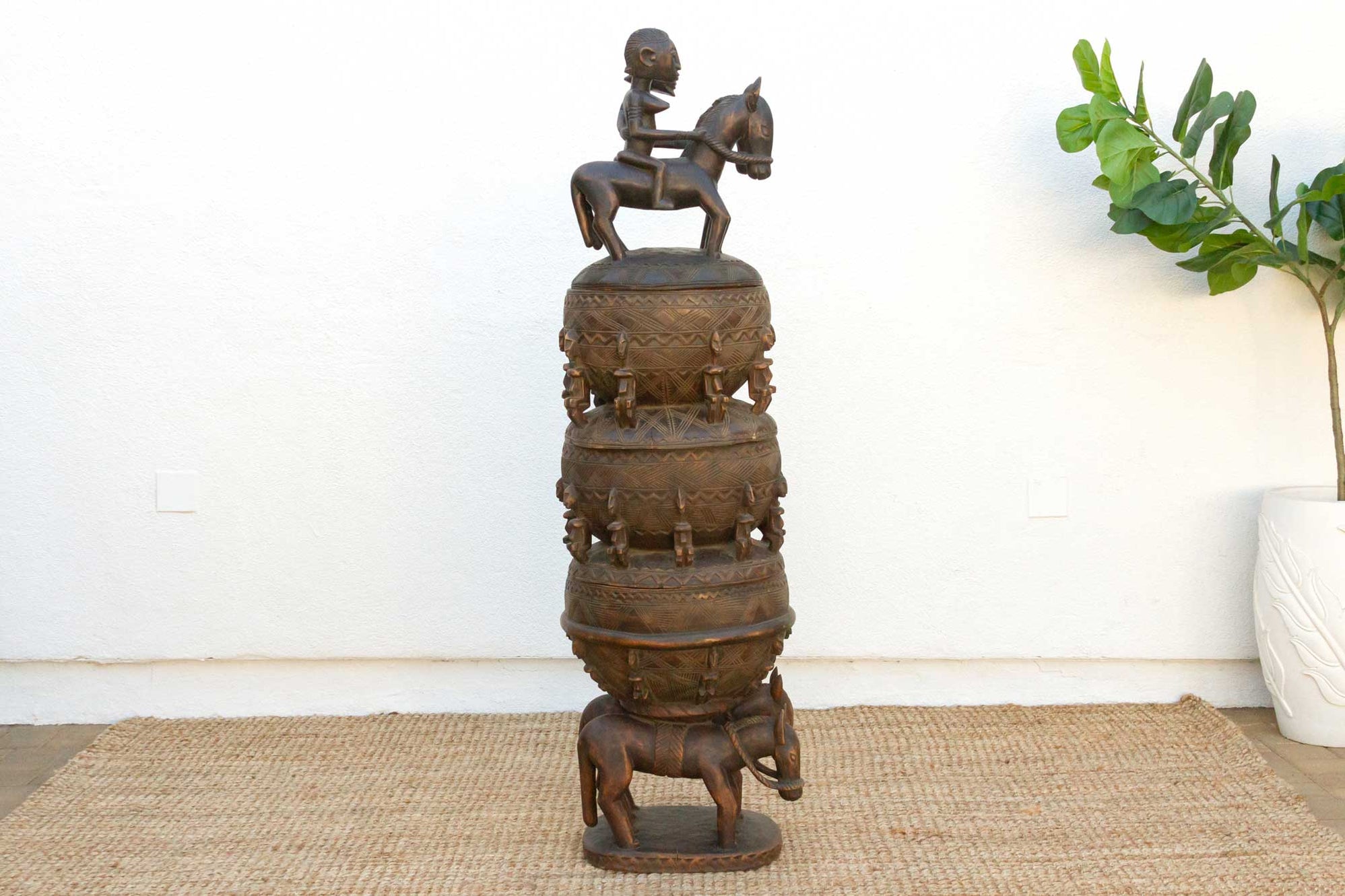 Monumental Finely Carved African Ceremonial Vessel– DE-COR | Globally ...