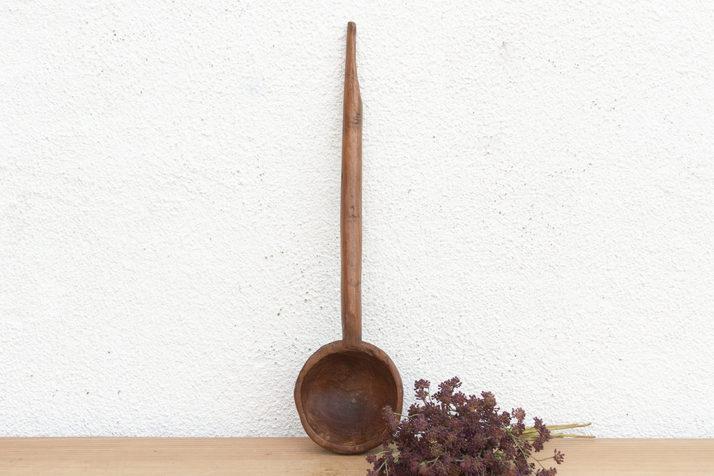 Large Rustic Soup Serving Spoon