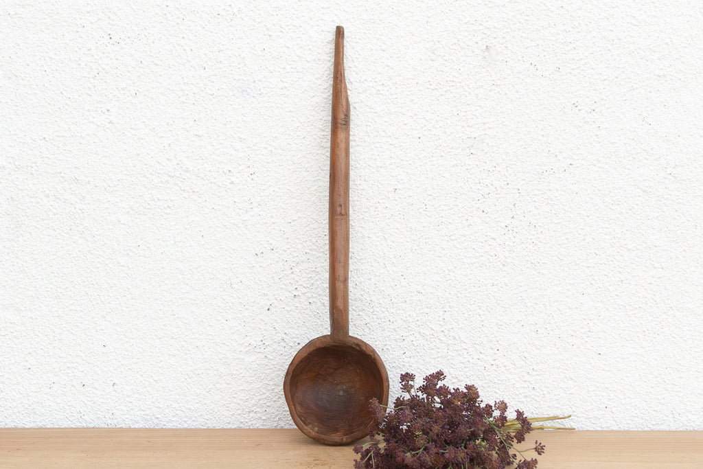 Large Rustic Soup Serving Spoon