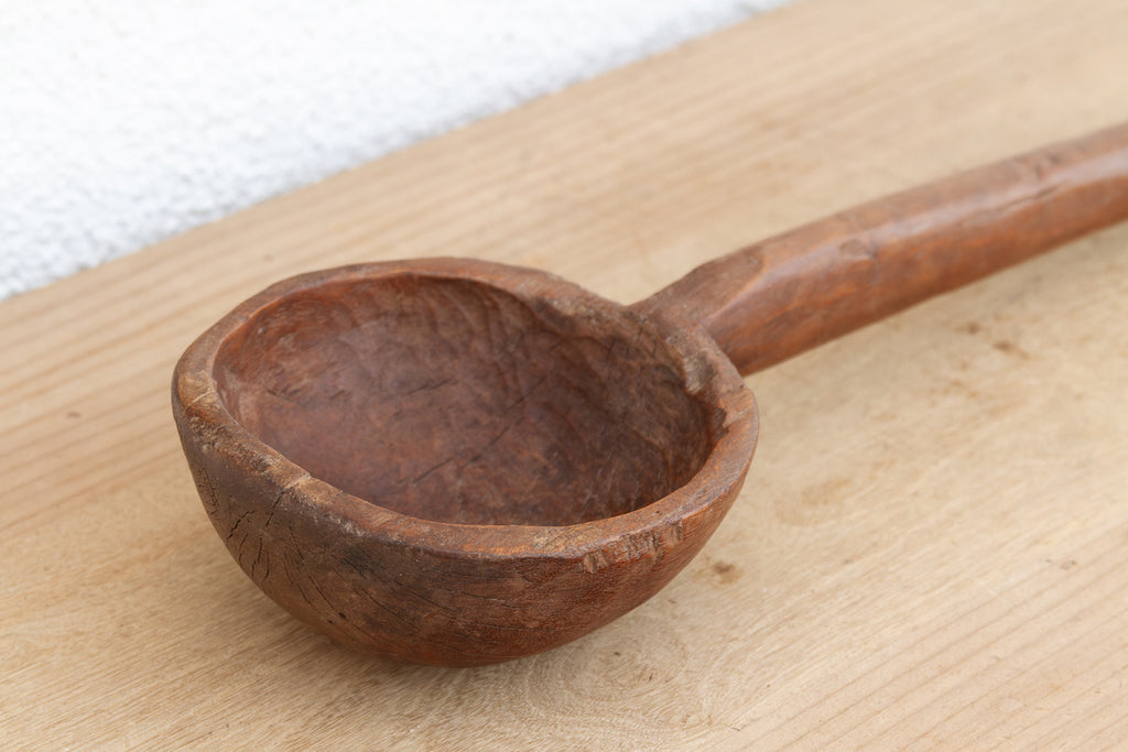 Large Rustic Soup Serving Spoon