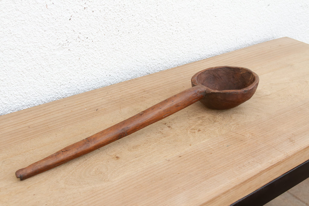 Large Rustic Soup Serving Spoon
