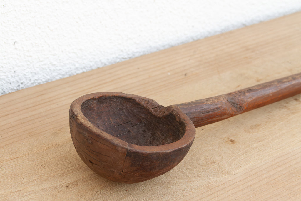 Antique Folk Art Wooden Spoon