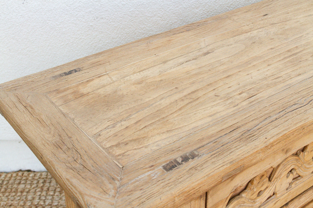 Antique Scholar Carved Console Table