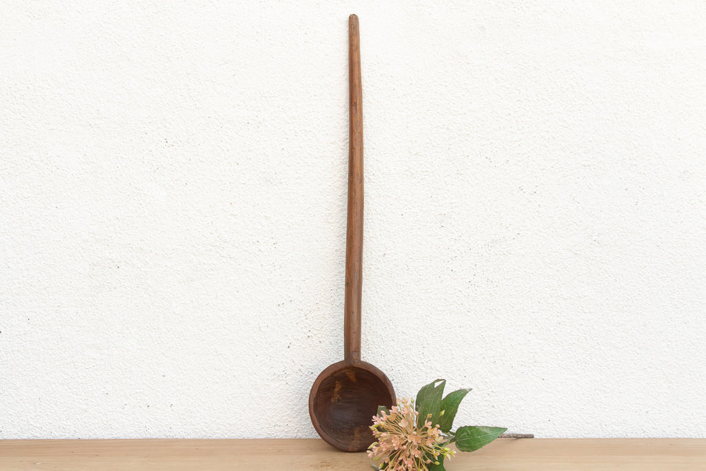 Long Antique Spoon w/Dark Wax Patina