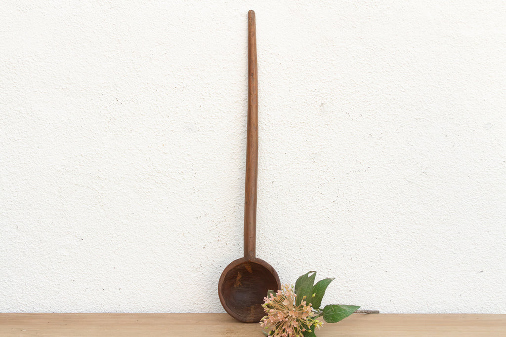 Long Antique Spoon w/Dark Wax Patina
