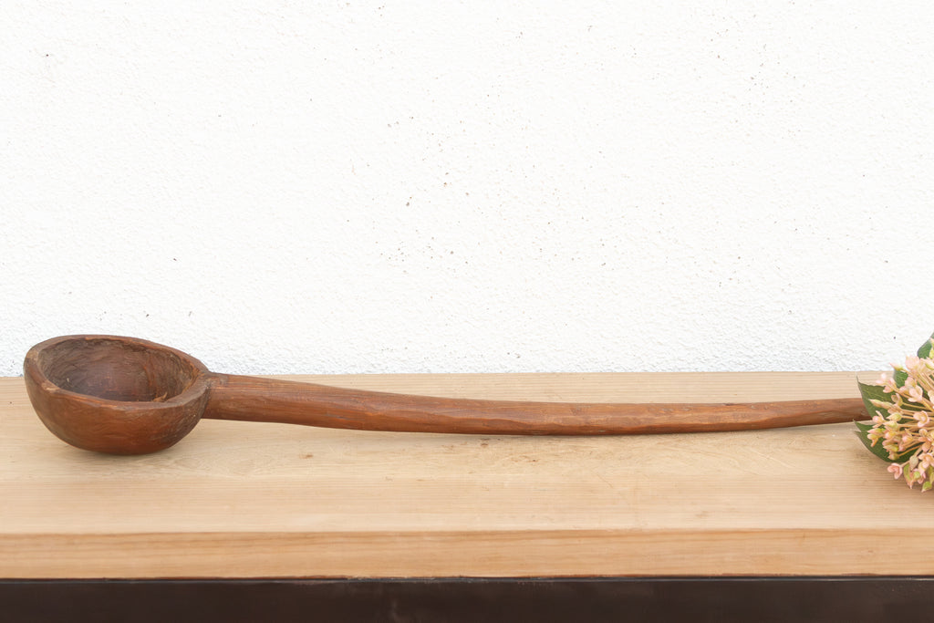Long Antique Spoon w/Dark Wax Patina