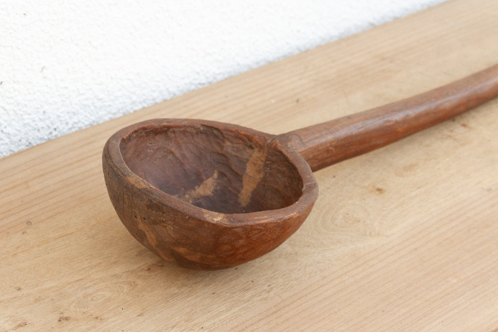 Long Antique Spoon w/Dark Wax Patina