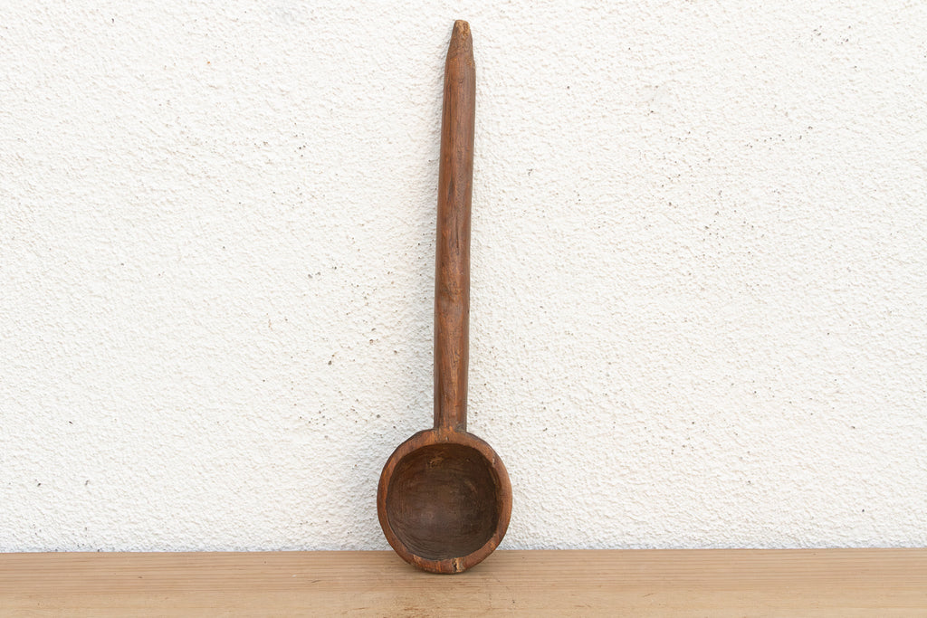 Primitive Folk Art Wooden Scoop