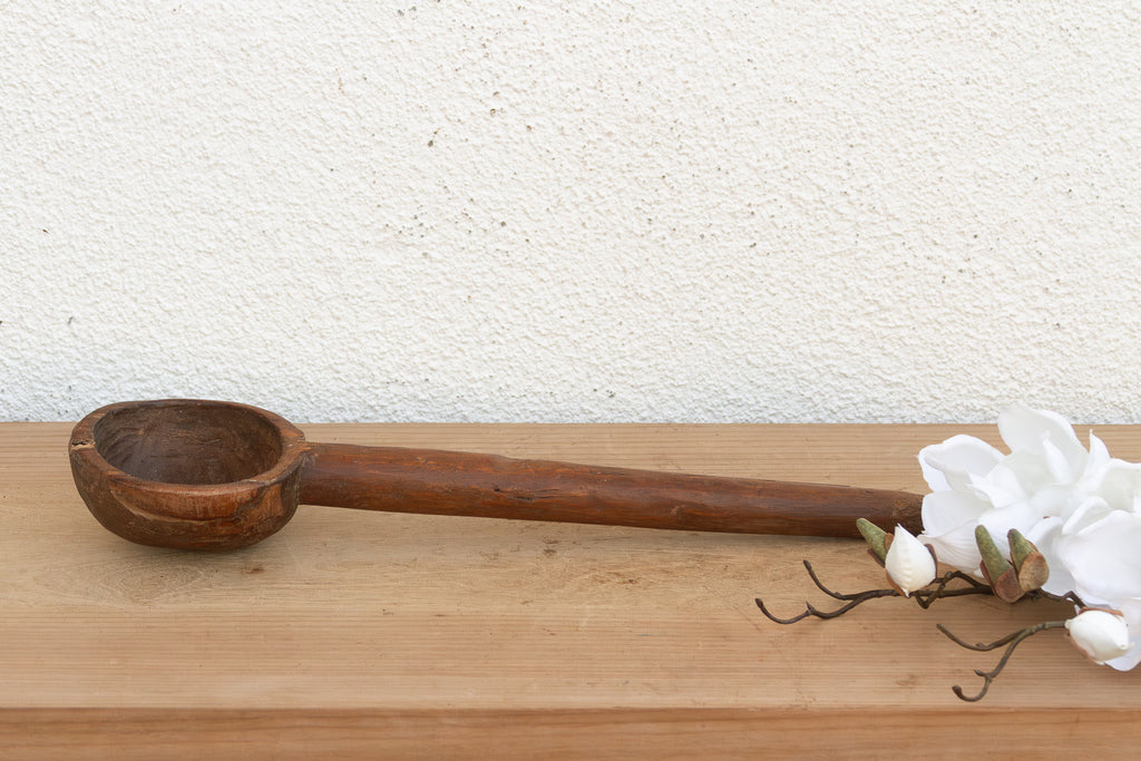 Primitive Folk Art Wooden Scoop