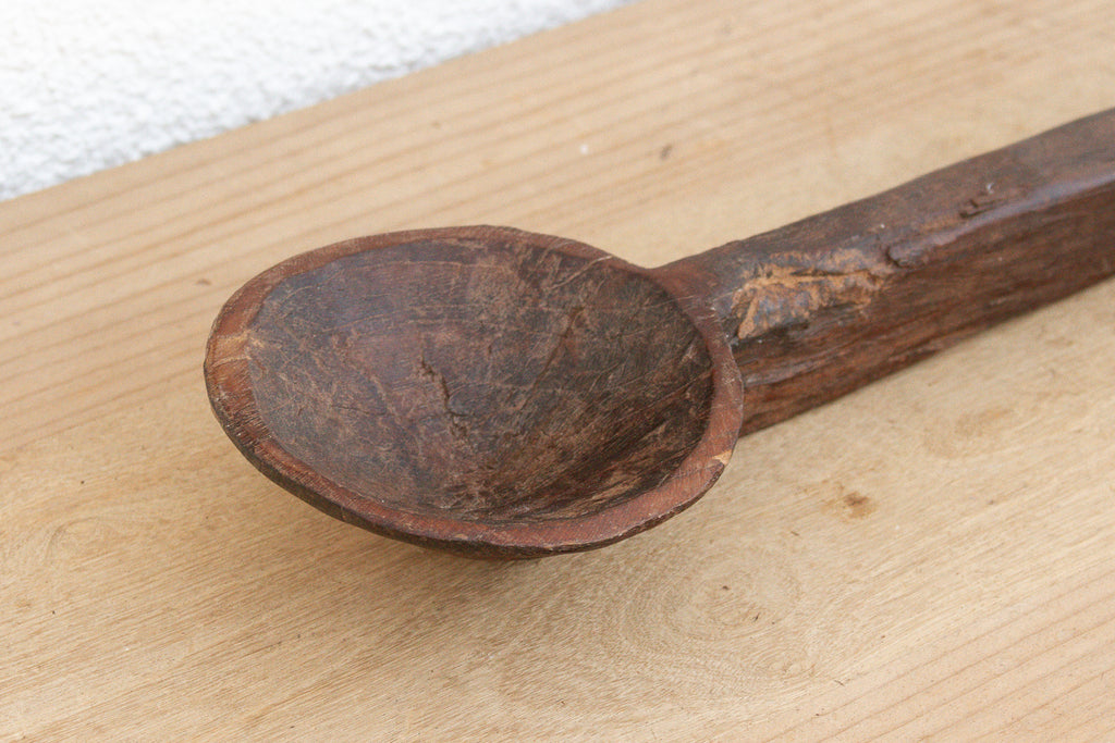 Rustic Abstract Shape Wood Ladle