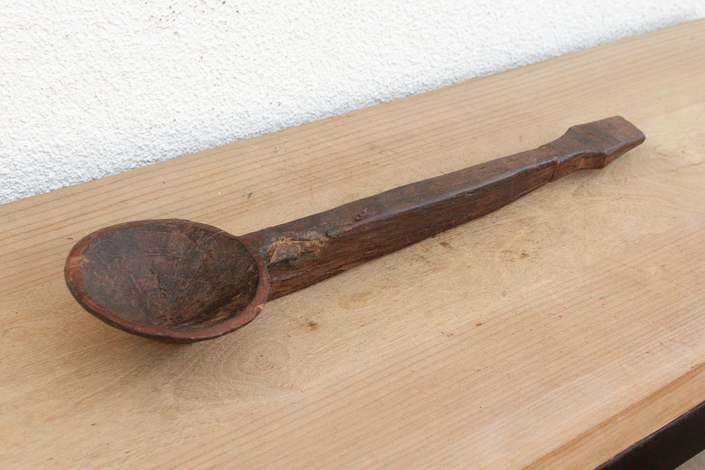 Rustic Abstract Shape Wood Ladle